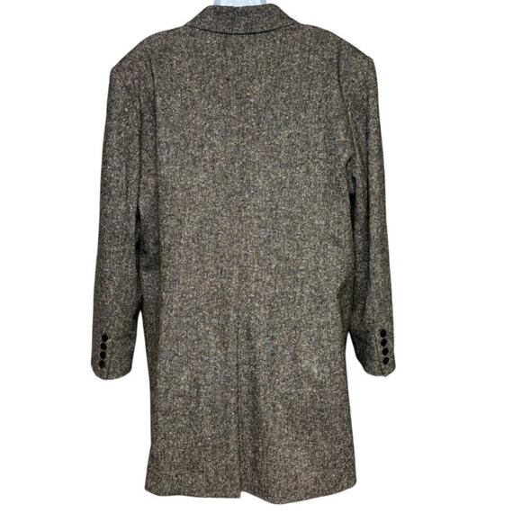 Louben Grey Neutral Old Money Mob Wife Tweed Wool Blend Blazer Coat Womens Sz 16 - Picture 2 of 4